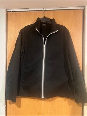 DKNY Black Lightweight Zip Jacket with White Trim